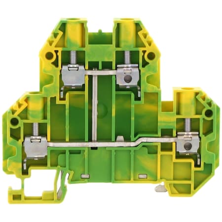 Conta-Clip Terminal Block, Protective Earth, 10 AWG, Green, Yellow 17187.2